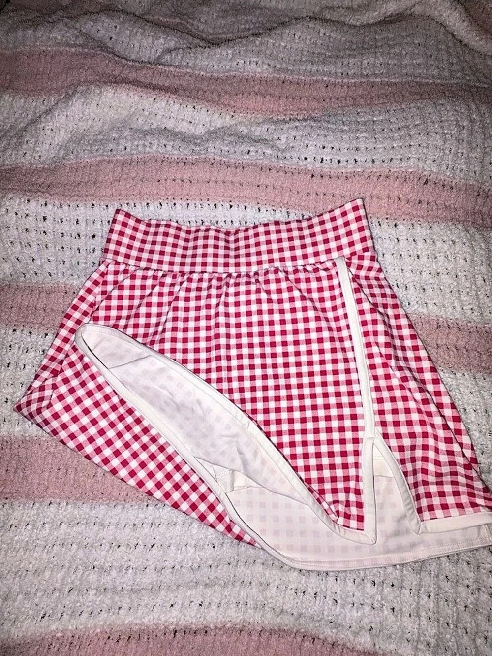 All in Motion Everyday Soft Gingham Skort Pink & White Mini